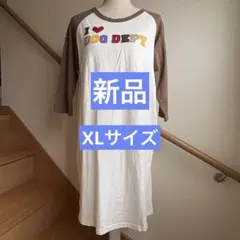 新品DOG DEPT ドッグデプトTシャツ　ワンピース　チュニック　七分袖　XL