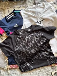 【美品】150スポーツウェア3枚セット　アディダス　プーマ　ミズノ練習着