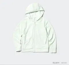 UNIQLOエアリズムUVカットメッシュパーカ/マーブル柄 ライトグリーン140