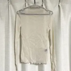 SHEIN ラメトップス　シアー　アイボリー　Sサイズ