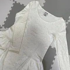 レディース チュニック ワンピース 長袖 X-girl／size2（M）ホワイト