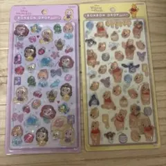ボンボンドロップシール　正規品　ディズニー　プーさん　プリンセス