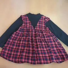 キッズPopslemon チェック柄ワンピース 110cm
