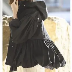 [美品]RUIRUE BOUTIQUE ブラック フード付き マウンテンパーカー