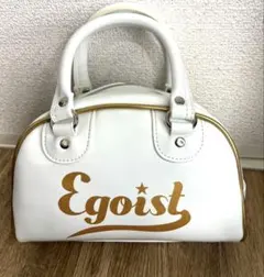 EGOIST エゴイスト ホワイト エナメル ミニハンドバッグ