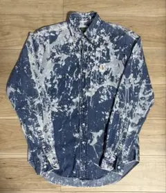 80s Polo by Ralph Lauren デニムシャツ　ペンキリメイク