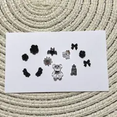 〚お値下げ中〛ハロウィン(ブラック)ネイルパーツセット