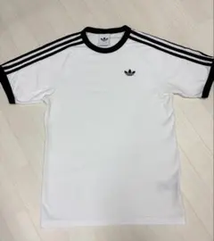 アディダス オリジナルス 3ストライプ Tシャツ ホワイト