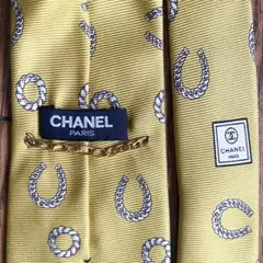 極美品 CHANEL シャネル ネクタイ シルク100% CCロゴ チェーンのサムネイル
