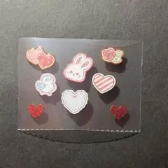 おすそ分けシール〜うさぎさんと小鳥さんとキラキラハート〜