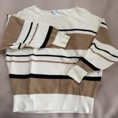 GLOBAL WORK Vネック長袖ニット L