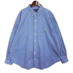 RALPH LAURENラルフローレン ストライプ 長袖 BDシャツ 2XB