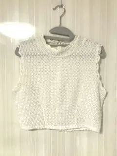 【訳あり】スナイデル ☆ サマーニット ハイネック ノースリーブ ☆ ホワイト