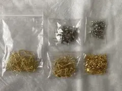 ピアス　パーツ　ハンドメイド　フック　6mm ゴールド　シルバー　ニッケルフリー
