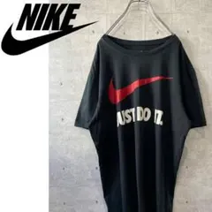 【人気】NIKEビックスウォッシュ半袖Tシャツでかロゴ プリント ネイビー