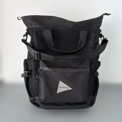and wander メッシュバックパック ブラックのサムネイル