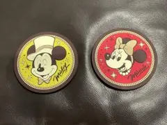 Disney ミッキー ミニー コースターセット