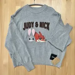 ズートピア2 綿混 ニットプルオーバー レディース M