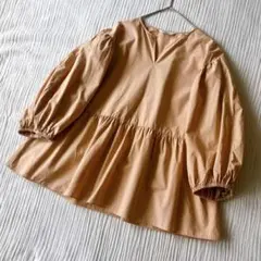 イエナ IENA ラウンドギャザーブラウス ゆったり キャメル 近年モデル 