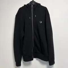 FRED PERRY ブラック ジップアップパーカー