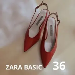 ZARA BASIC レッド ヒール 36(22.5)