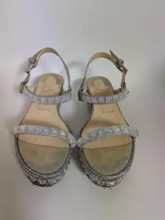 Christian Louboutin ウェッジサンダル　シルバー