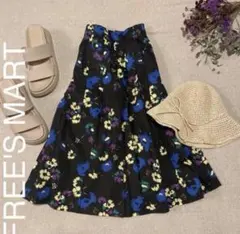 【試着のみ】フリーズマート　花柄　フレアスカート　大人っぽい