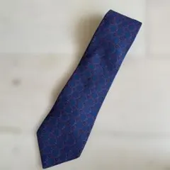 HERMES 100%シルク ネクタイ 幾何学模様