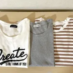 【11/30までお値下げ中‼️】 レディーストップス Tシャツ 3枚 まとめ売り