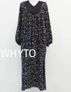 【美品】WHYTO ヴィンテージフラワーワンピース　花柄