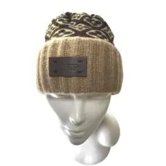 【極美品】ルイヴィトン モノグラムニット帽ボネスキーカシミヤ100%M71950