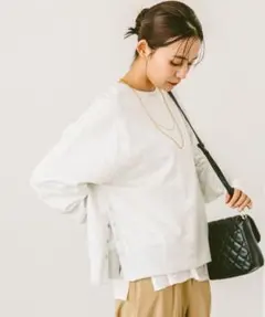 GLOBAL WORK 乾きやすい裏起毛ボタン スウェット M 杢グレー