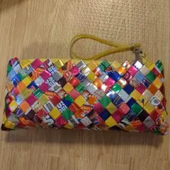 ecoist リサイクル編み込みクラッチバッグ