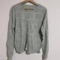 Samamnsa Mos2 ミントグリーン レース編み カーディガン
