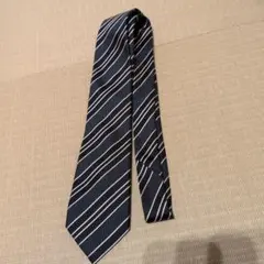 BEAMS HEART ネクタイ ネイビー/ホワイト ストライプ