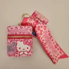 Hello Kitty ヒョウ柄キーホルダー(ピンク)