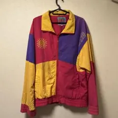 カラーブロック ナイロンジャケット