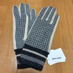 新品　M27 本革手袋　羊革　レディース　ピエールカルダン　グレー　21cm