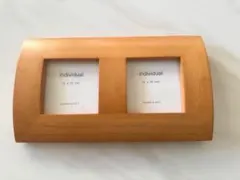 写真立て★フォトフレーム★高級感あり★上品★2窓タイプ★木目の写真立て