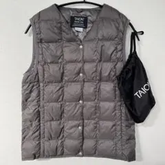 TAION グレー ダウンベスト L