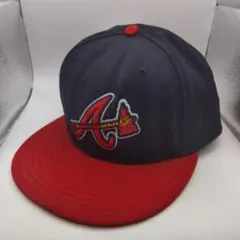 ◆3086 NEWERA　アトランタブレーブス　ネイビー　キャップ