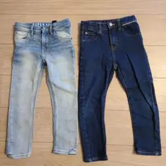 H&Mのスキニー&ZARAデニムセット110cm