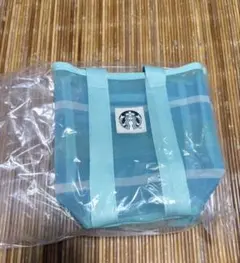 スターバックス　メッシュトート　緑　スモール　グリーン　匿名配送のサムネイル