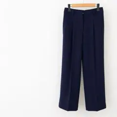 PLST センタープレス セミワイドパンツ ネイビー サイズM