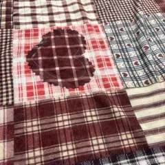 カントリー　パッチワーク　膝掛け　ブランケット