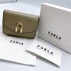 FURLA フルラ 三つ折り財布 PRIMULA プリムラ　グレージュ ミニ財布