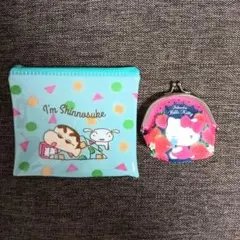 クレヨンしんちゃんポーチ ハローキティがま口財布　2点セット