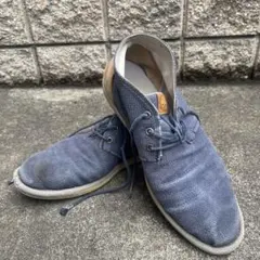 【27.5cm】ティンバーランド チャッカブーツ ネイビー キャンバス×レザー