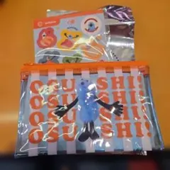 パペットスンスン　スシロー　コラボ　クリアポーチ&シール