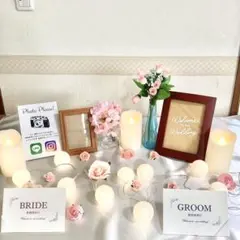 ウェルカムスペース セット A フラワーベース キャンドル 結婚式 受付